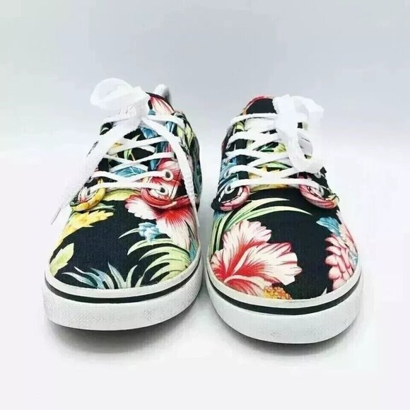 Vans Shoes Womens Size 6 Colorful Floral Off The Wall Sneakers Hawaiian Tropical - Picture 3 of 11